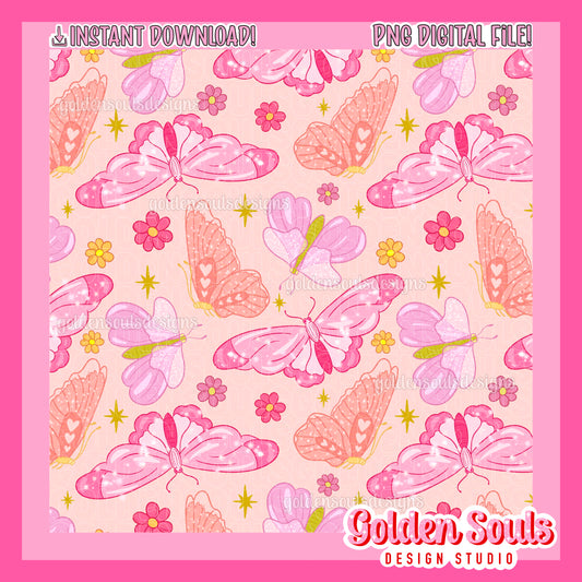 Girly Butterflies (Pink)