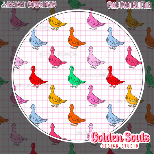 Colorful Geese
