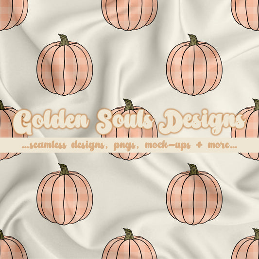 Pink Plaid Pumpkins