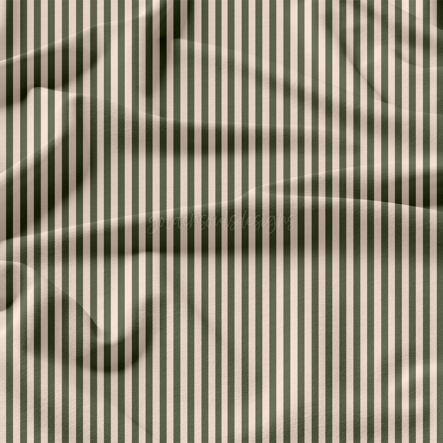 Wavy Floral - Deep Olive