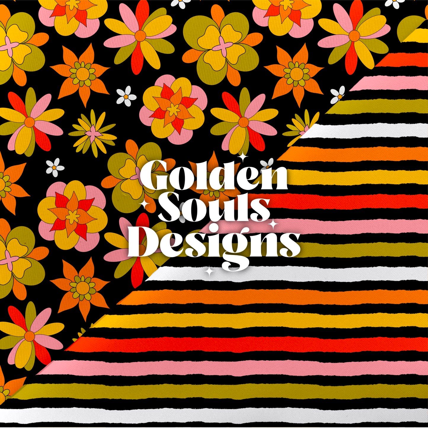 Seventies Floral (black)