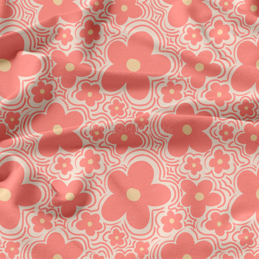 Wavy Floral - Bright Pink