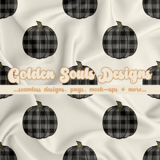 Black Plaid Pumpkins