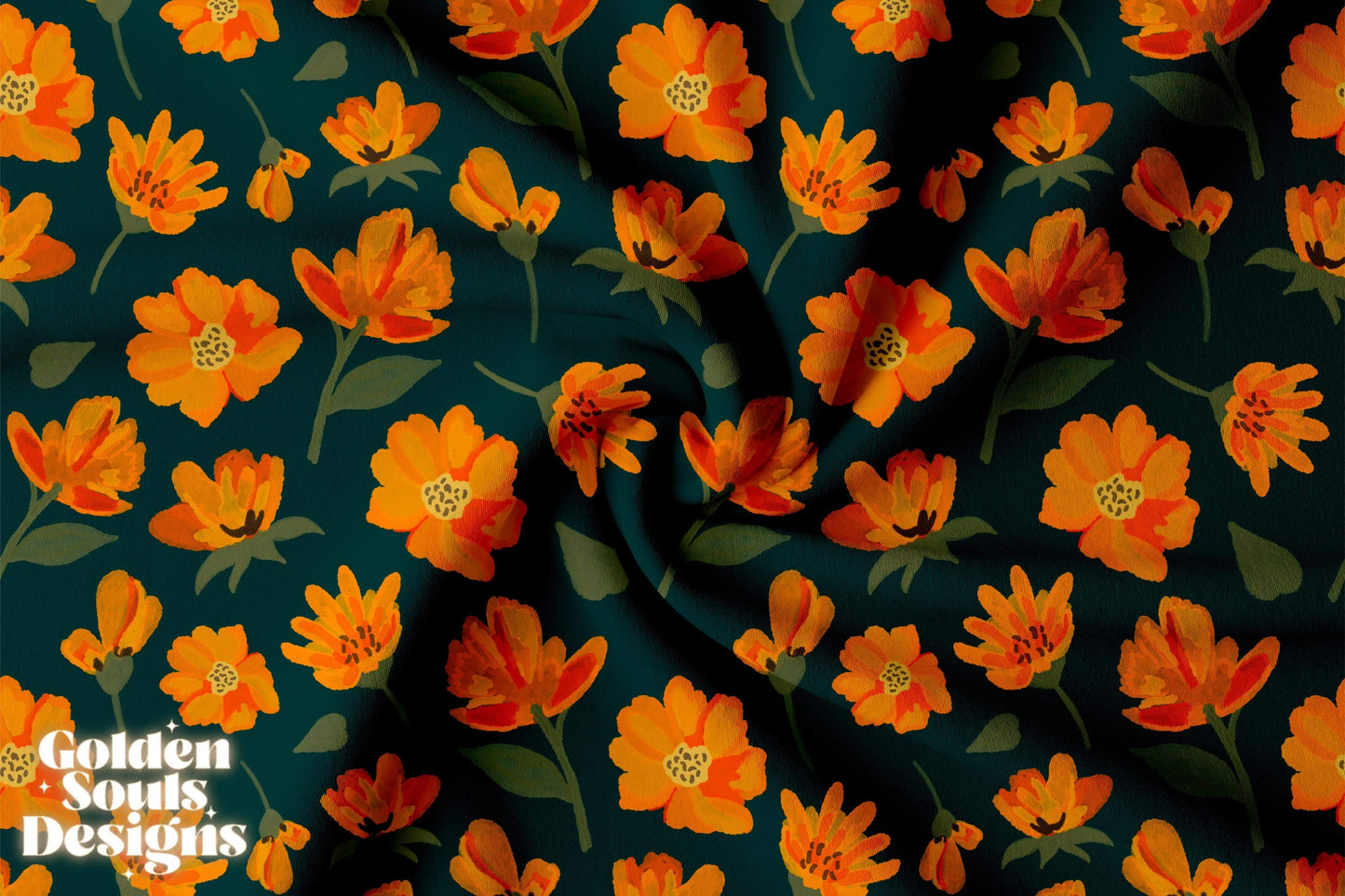 Orange Floral