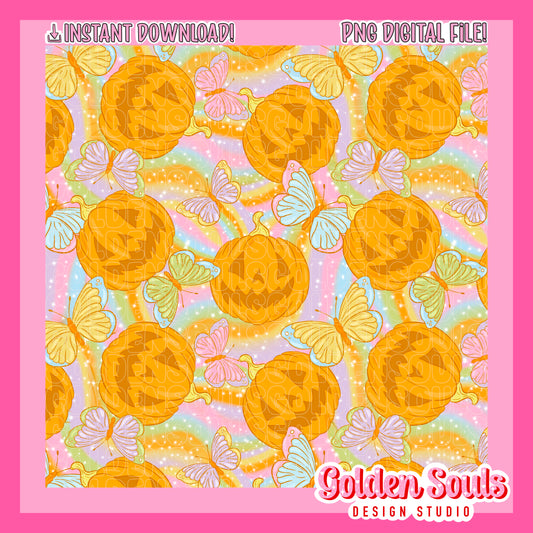 Sparkling Rainbow Pumpkins