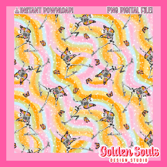 Sparkling Rainbow Butterfly Skellies