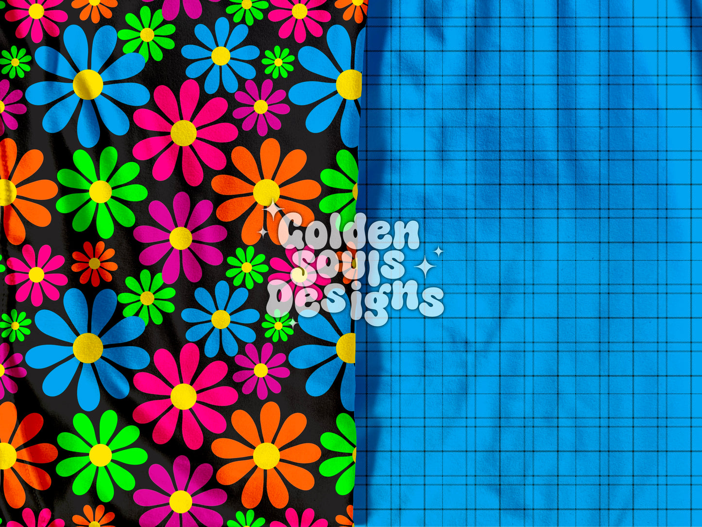 Neon Retro Floral