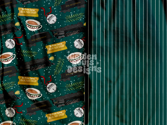 Christmas Trains Green