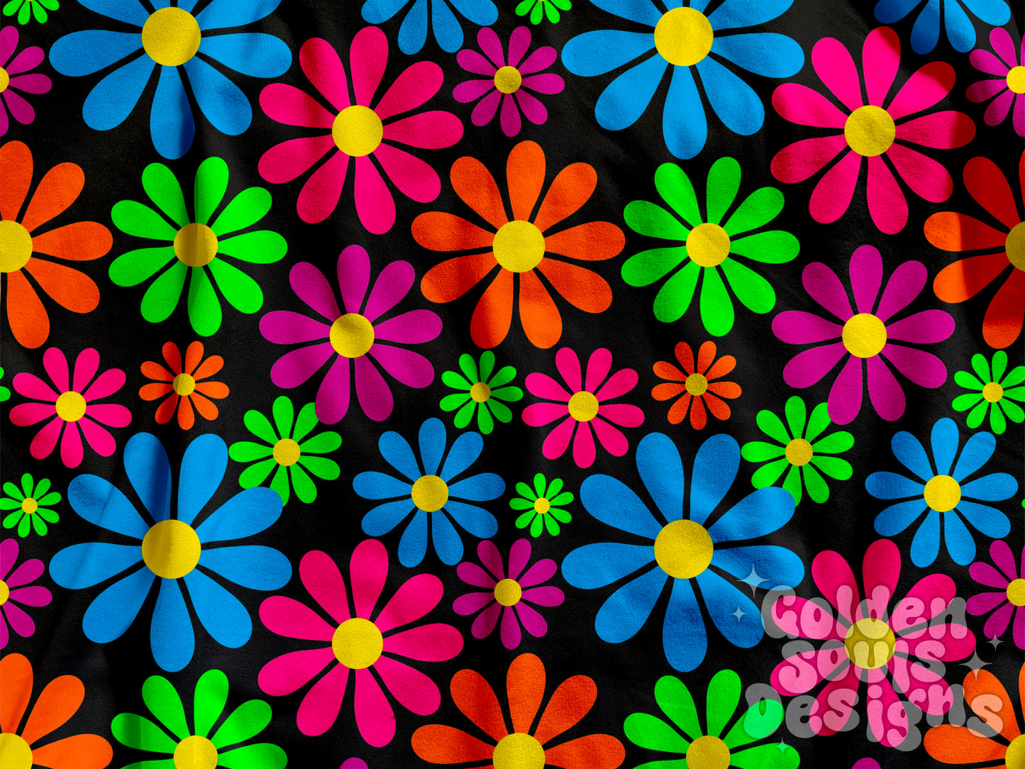 Neon Retro Floral