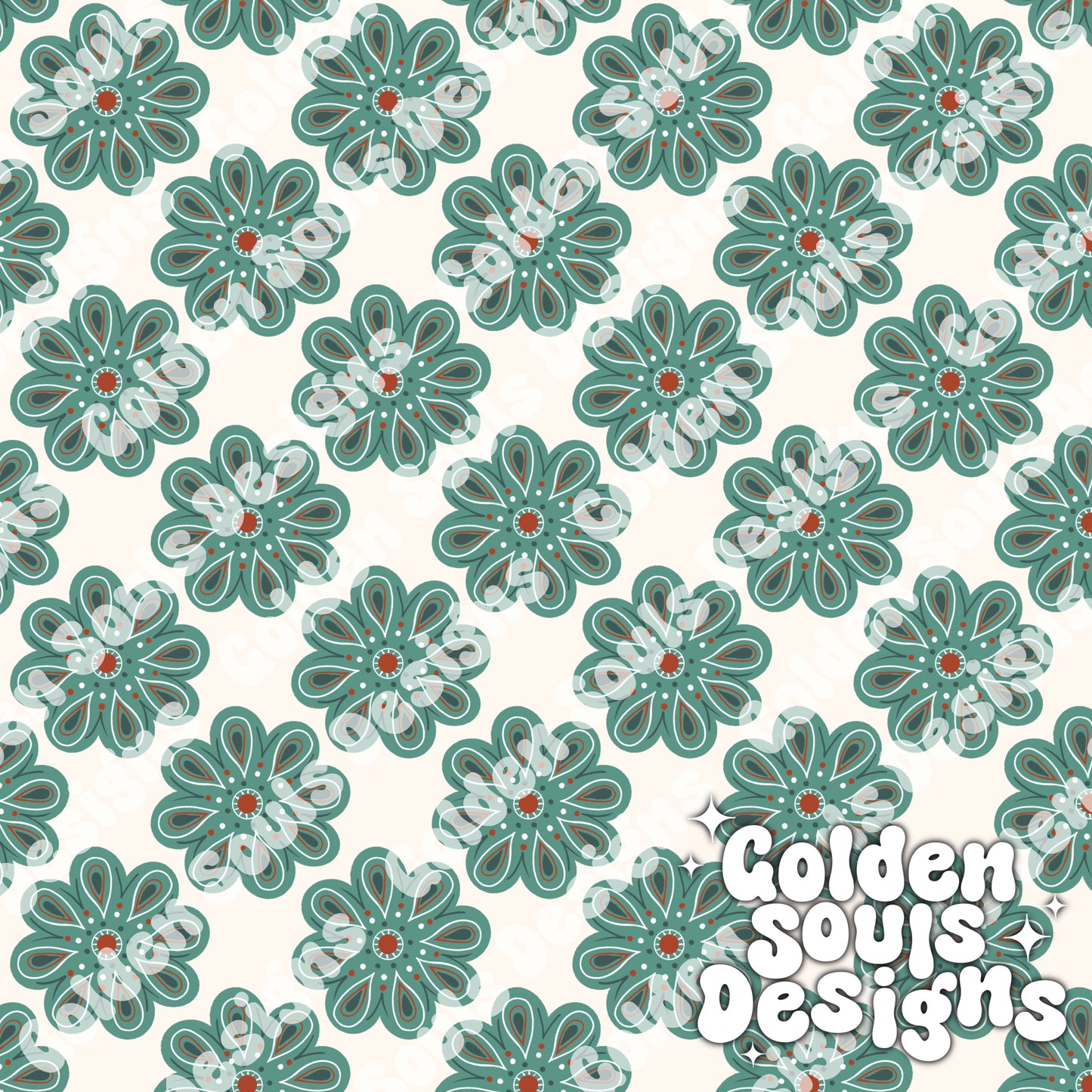 Free Spirit Floral (Turquoise)