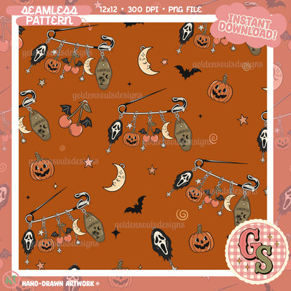 Pinned For Summerween (burnt rust)