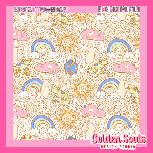 Whimsy Happy Mushrooms