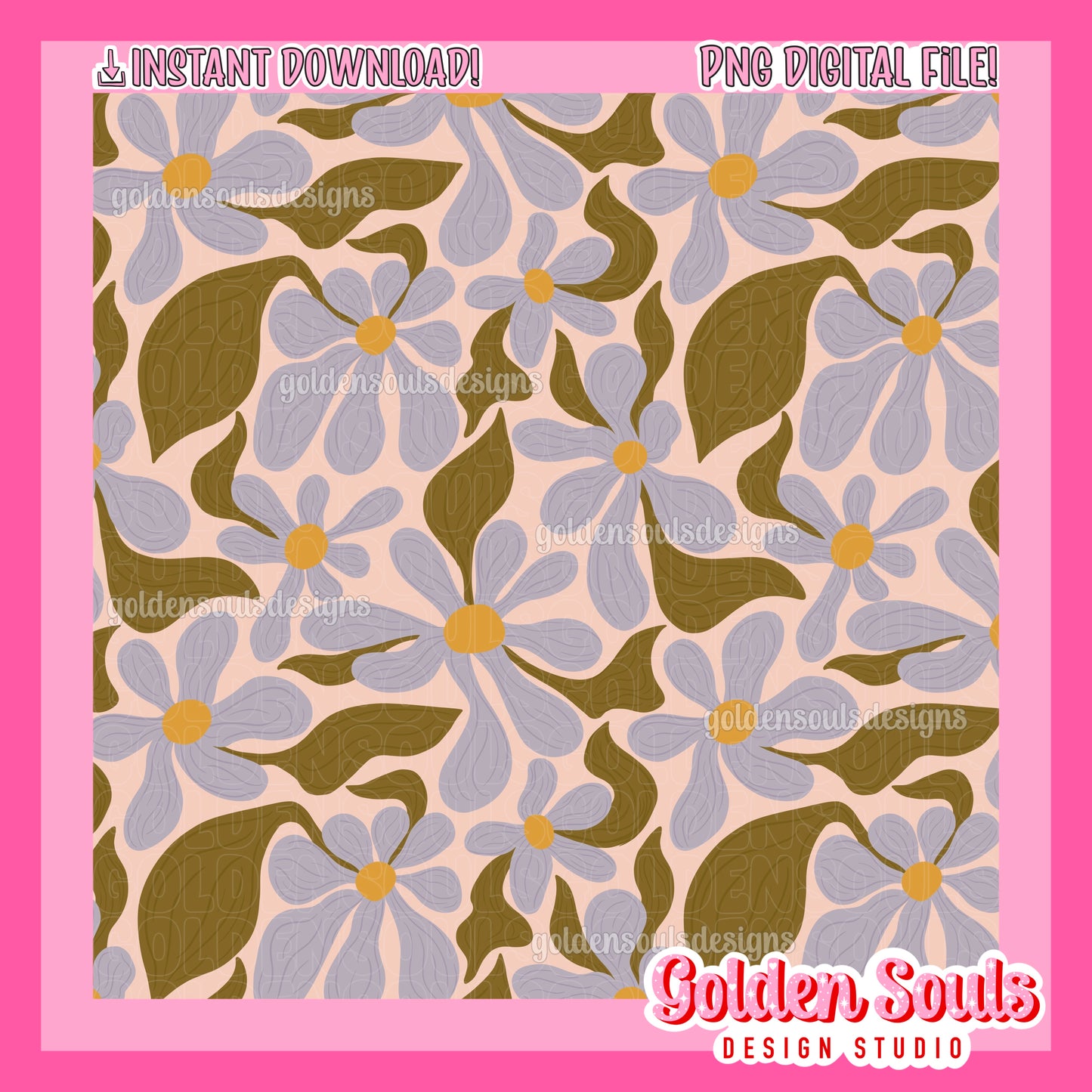 Groovy Girl Floral (Blue)