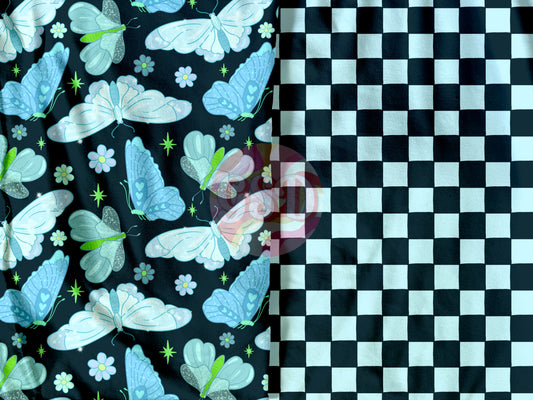 Girly Butterflies (dark blue)