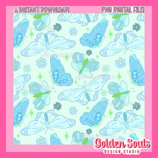 Girly Butterflies (blue)