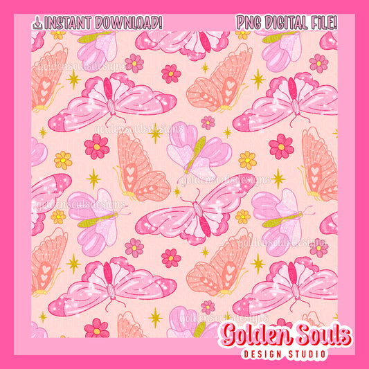 Girly Butterflies (Pink)