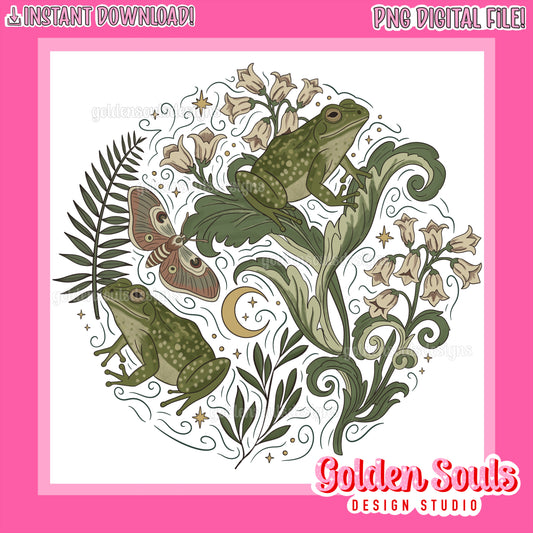 Nightspell Frog Garden Shirt Design