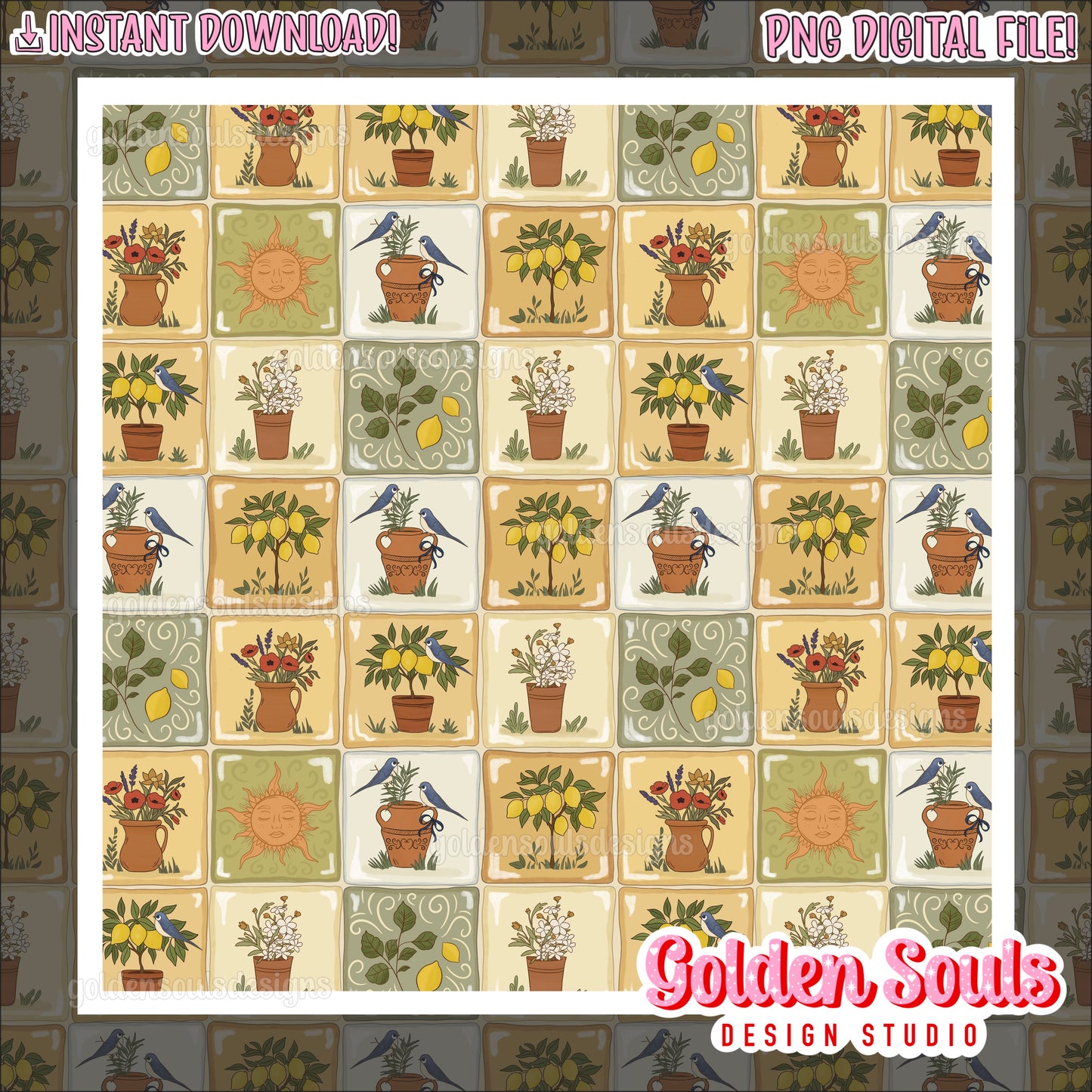 Mediterranean Garden Tiles