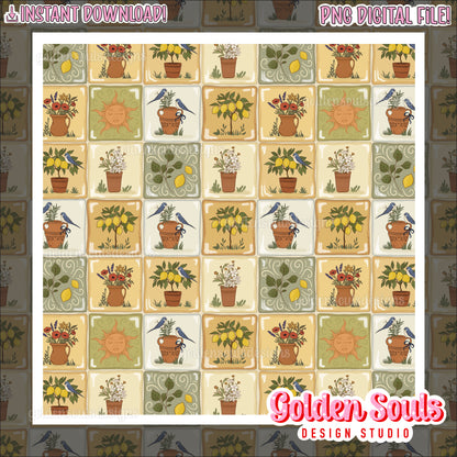 Mediterranean Garden Tiles