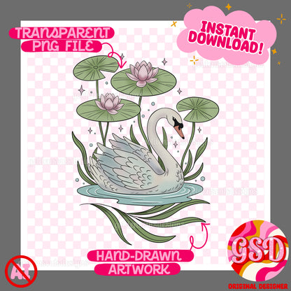 Swan Garden PNG