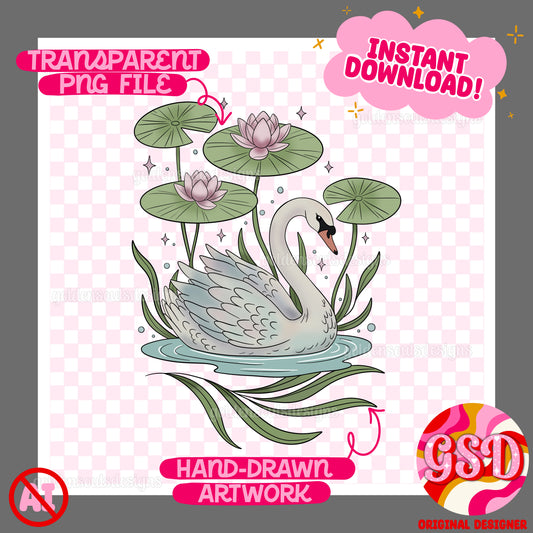 Swan Garden PNG