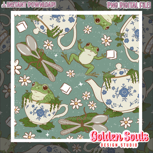 Mossy Morning Tea (teal)