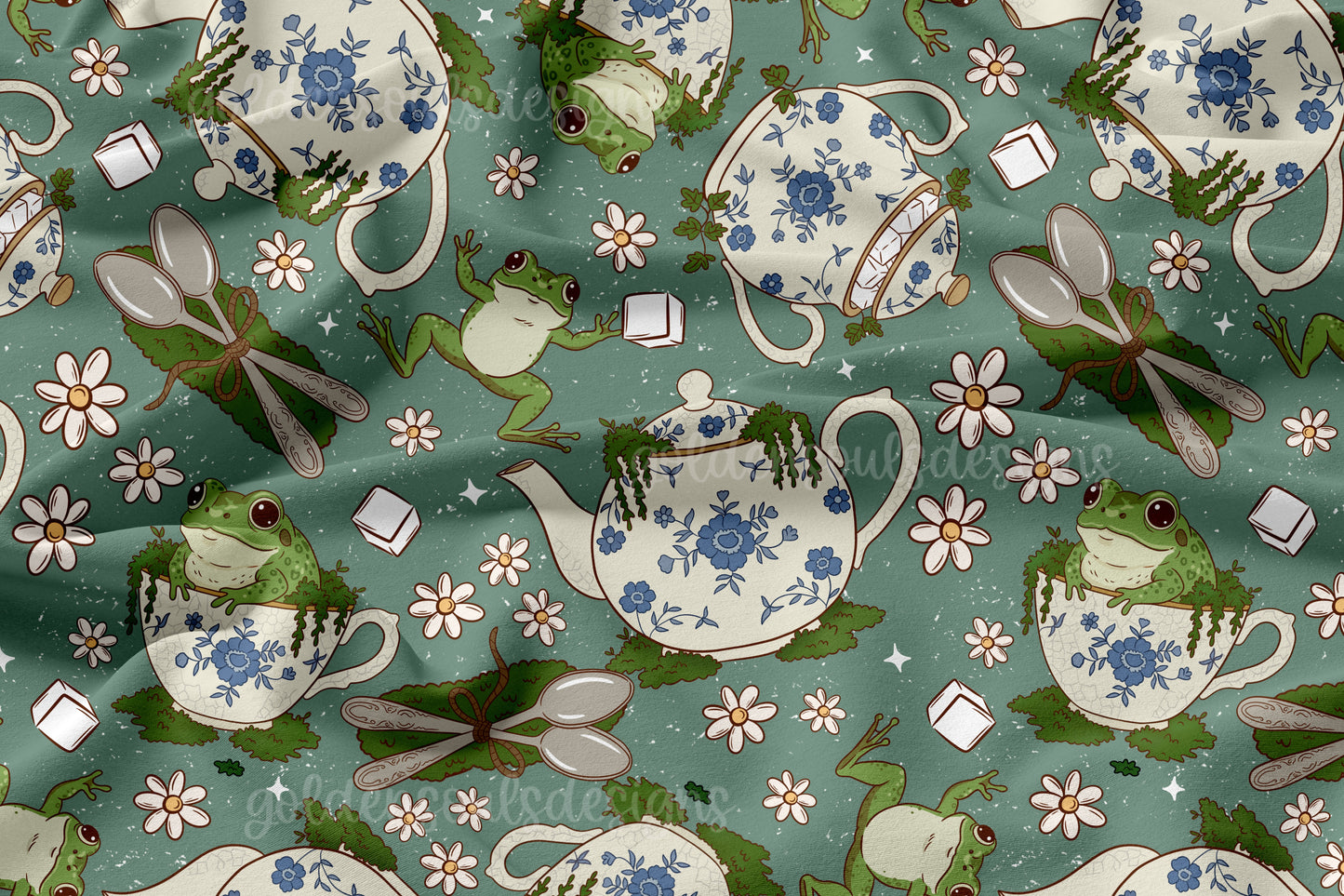 Mossy Morning Tea (teal)