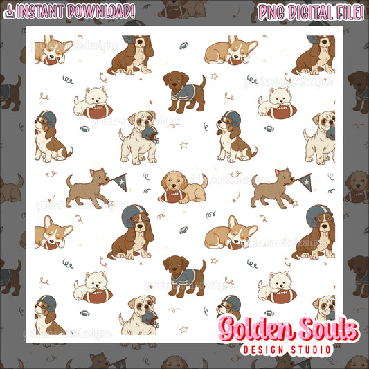 Vintage Varsity Pups (white base)