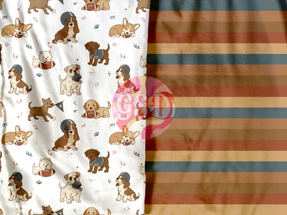 Vintage Varsity Pups (white base)