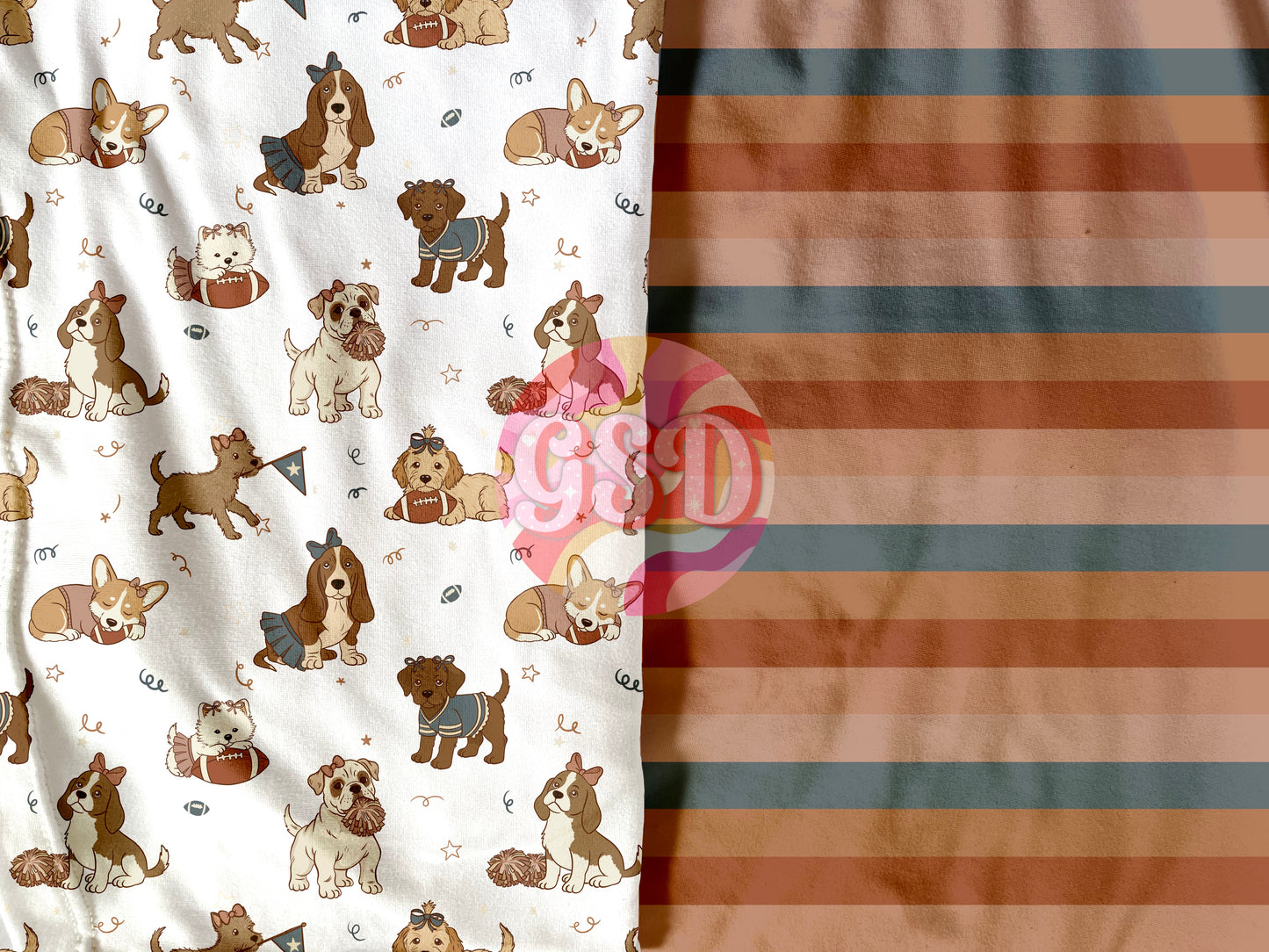 Vintage Varsity Pups (white base)