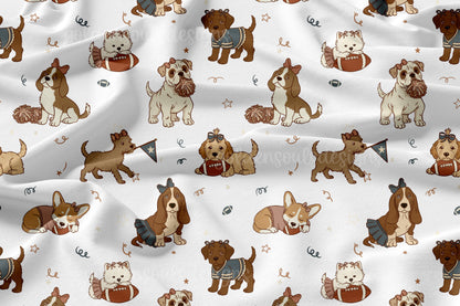 Vintage Varsity Pups (white base)