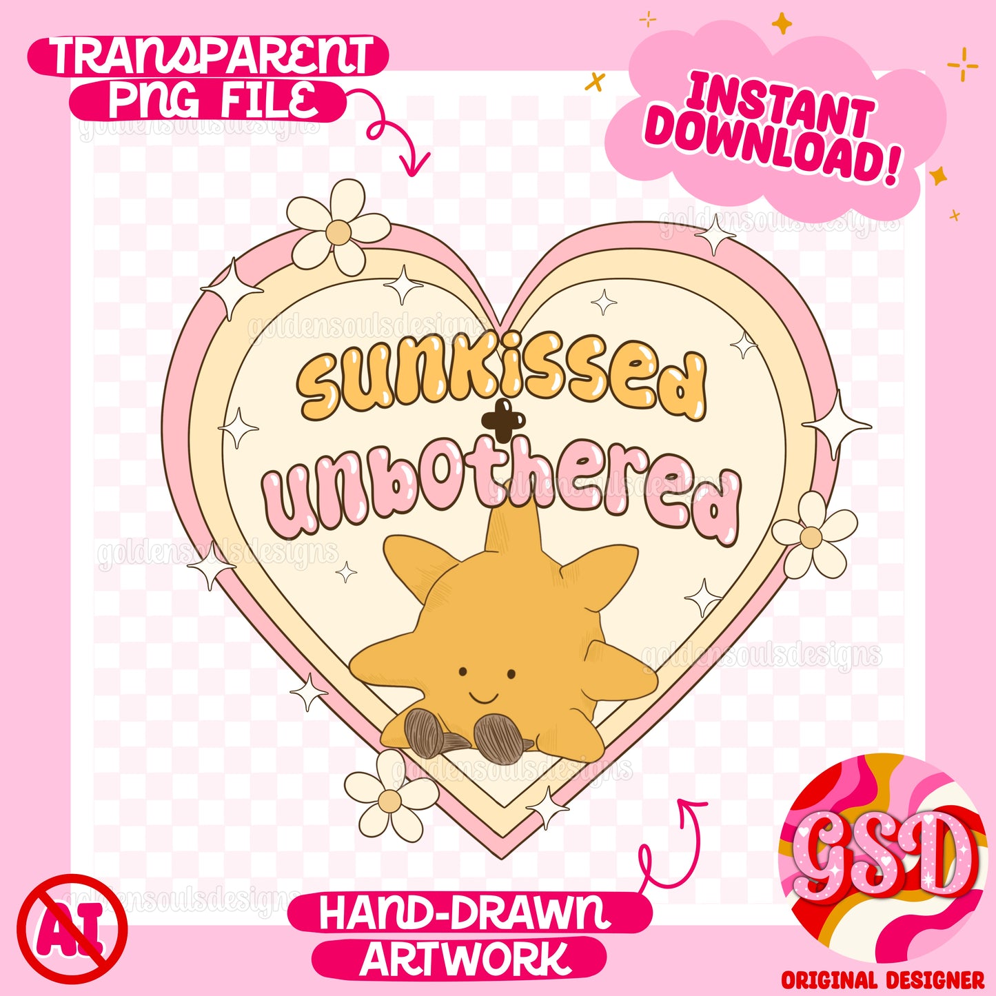 Sunkissed and Unbothered PNG