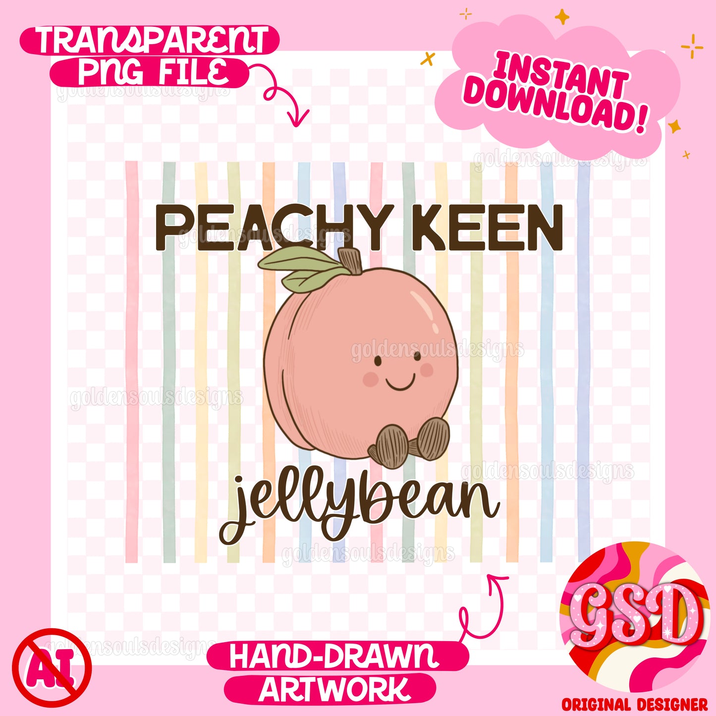 Peachy Keen Jellybean PNG