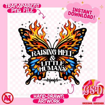 Raising Hell & Little Humans PNG
