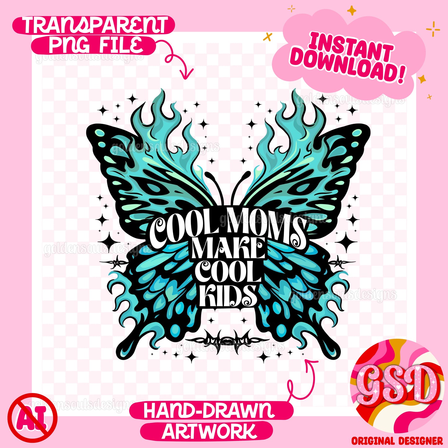 Cool Moms Cool Kids PNG