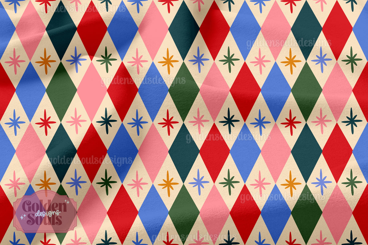 Retro Christmas Harlequin