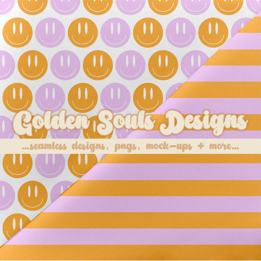 Purple & Orange Smilies