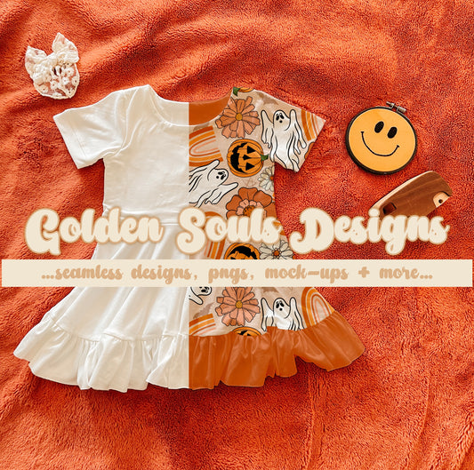 Ruffle Dress Mock-up Template