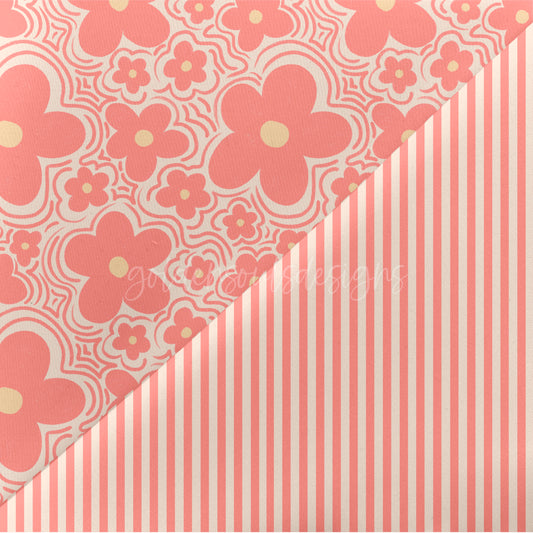 Wavy Floral - Bright Pink