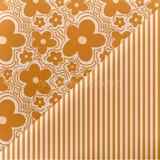 Wavy Floral - Mustard