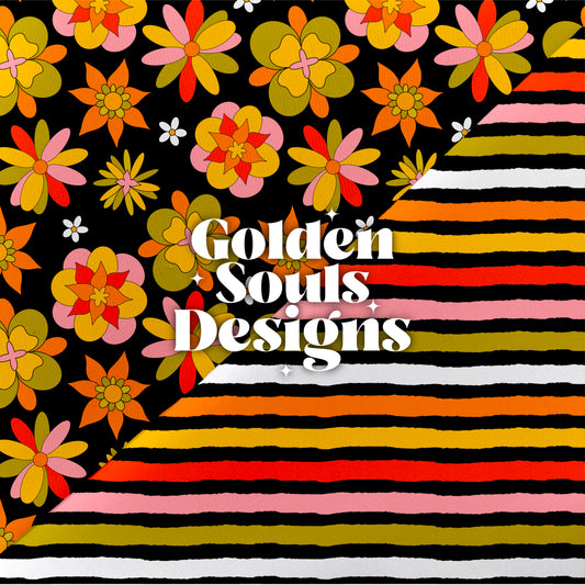 Seventies Floral (black)