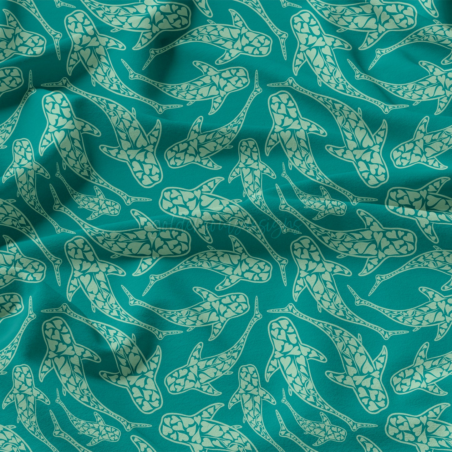Teal Love Sharks