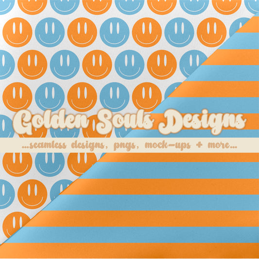 Blue & Orange Smilies