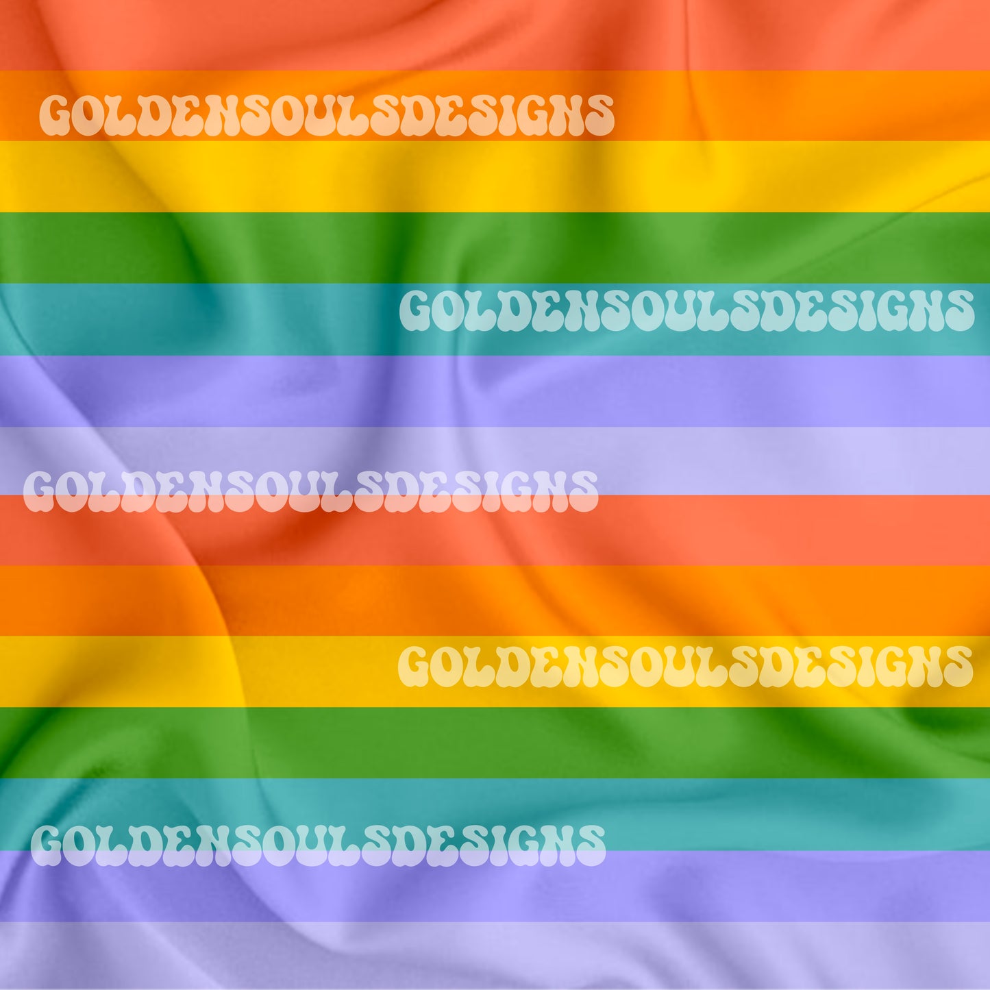 Retro Rainbow Floral (stripes)