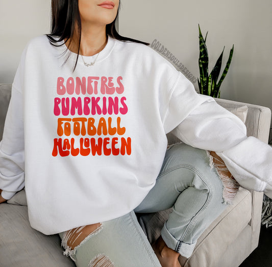 Bonfires. Pumpkins. Football. Halloween.