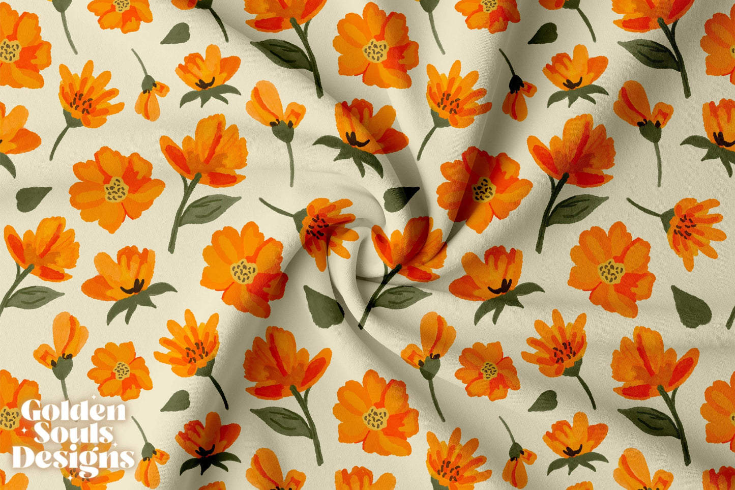 Orange Floral