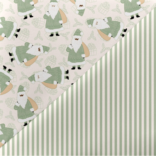 Green Vintage Santas